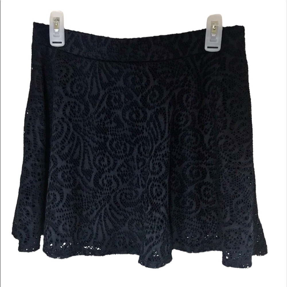 Aeropostale L Navy blue short lace skirt